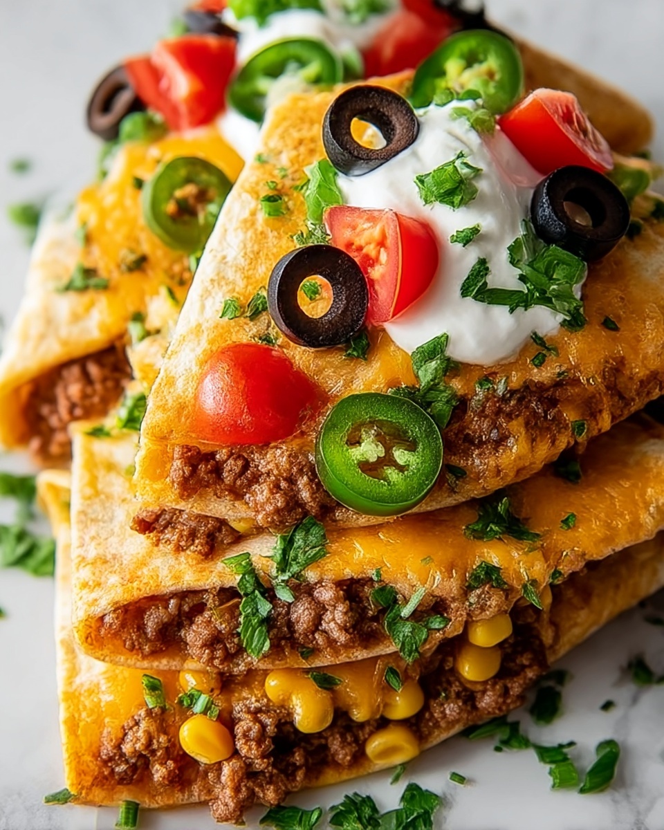 Cheesy Spicy Mexican Pizza Burritos Recipe - Recipe Image