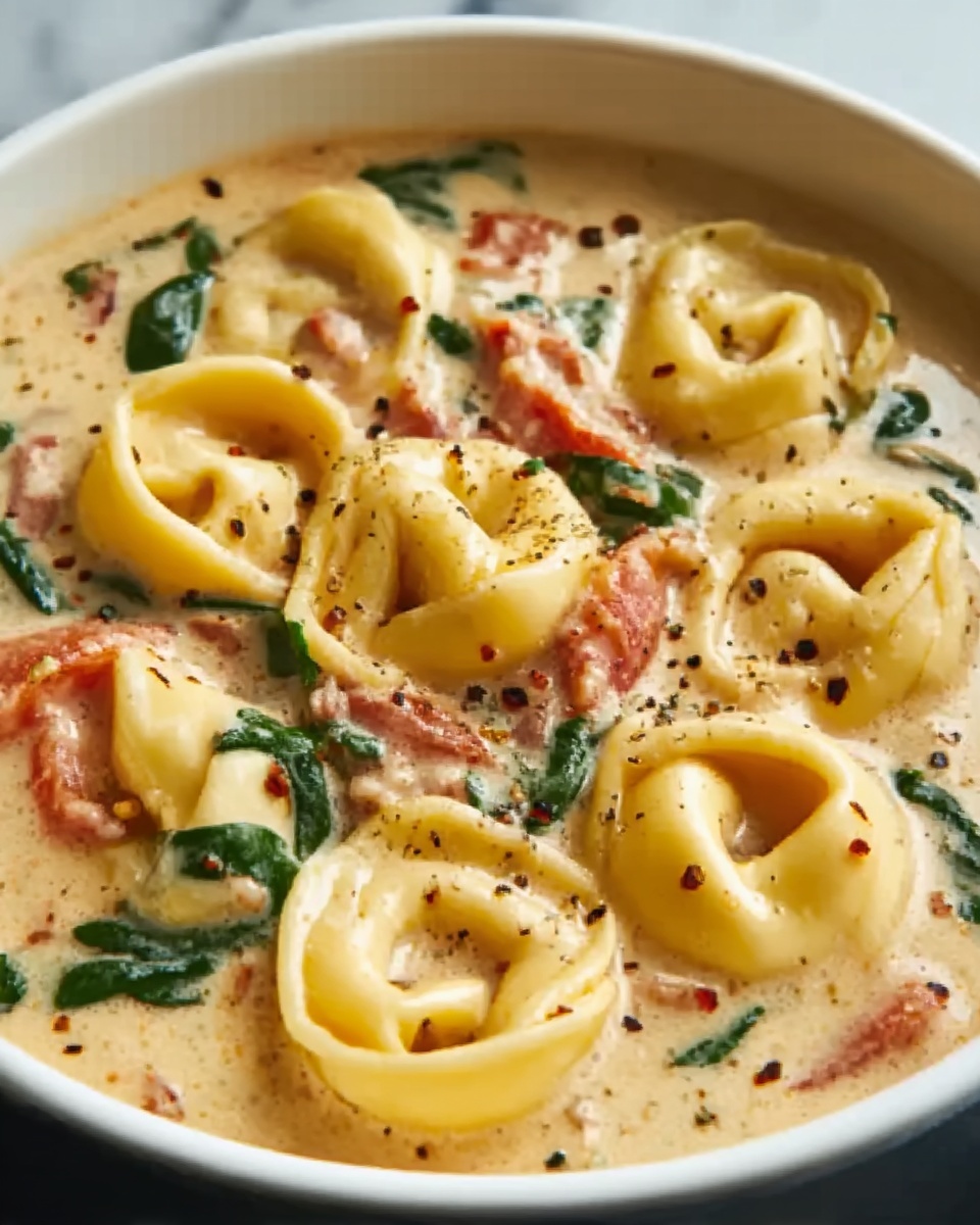 Slow Cooker Creamy Tortellini Soup Recipe - Recipe Image