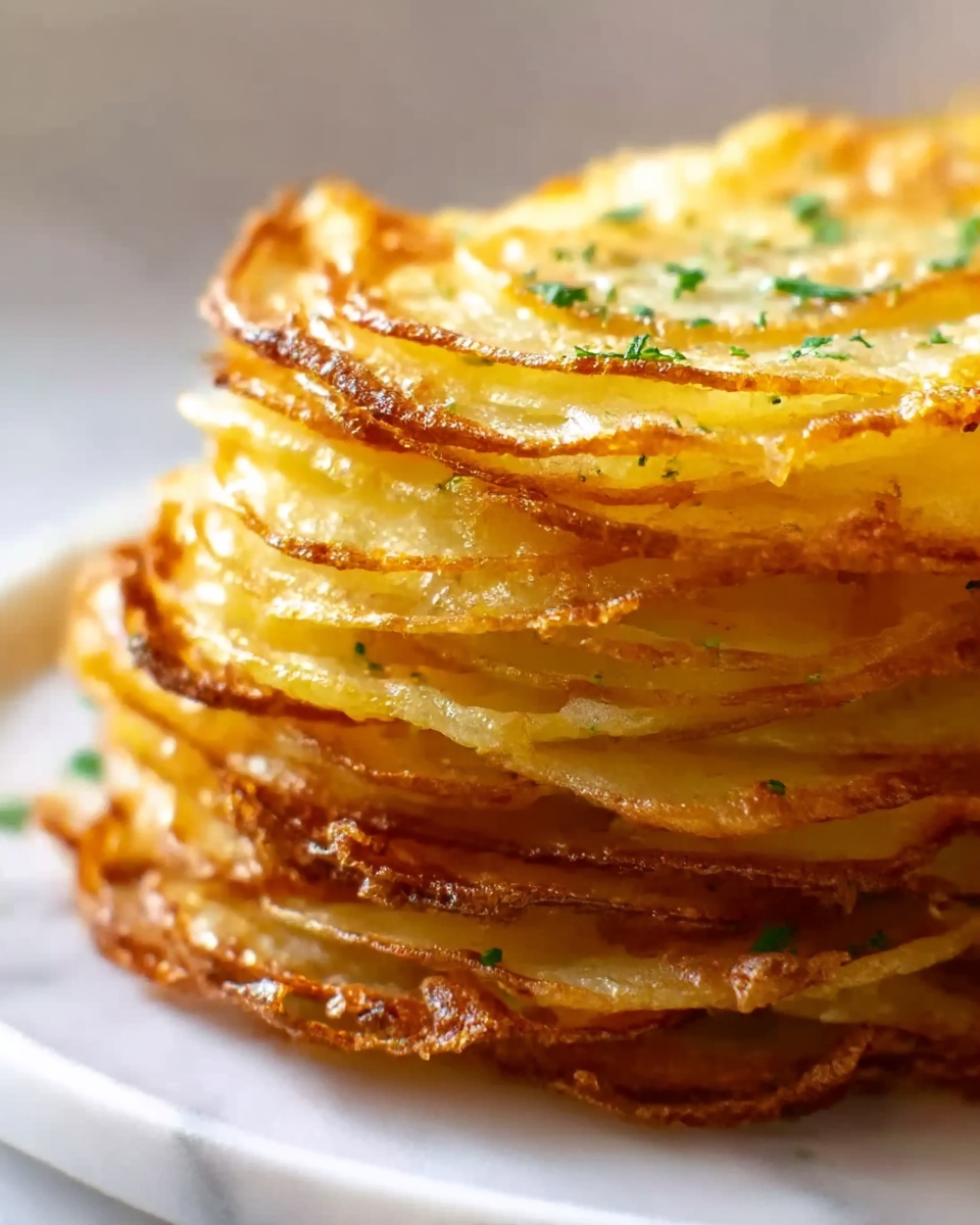 Creamy Cheddar Potato Stacks Recipe - Recipe Image