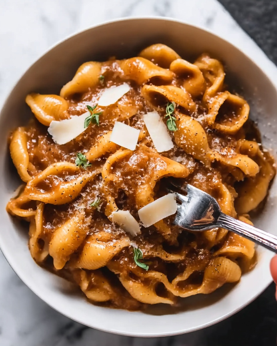 One Pot French Onion Pasta: An Amazing Ultimate Recipe - Recipe Image