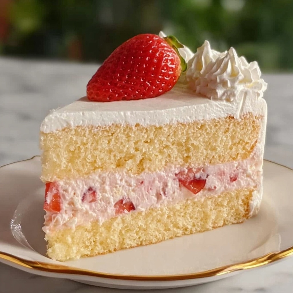 Strawberry Butter Cake with Cream Cheese Filling Recipe - Recipe Image