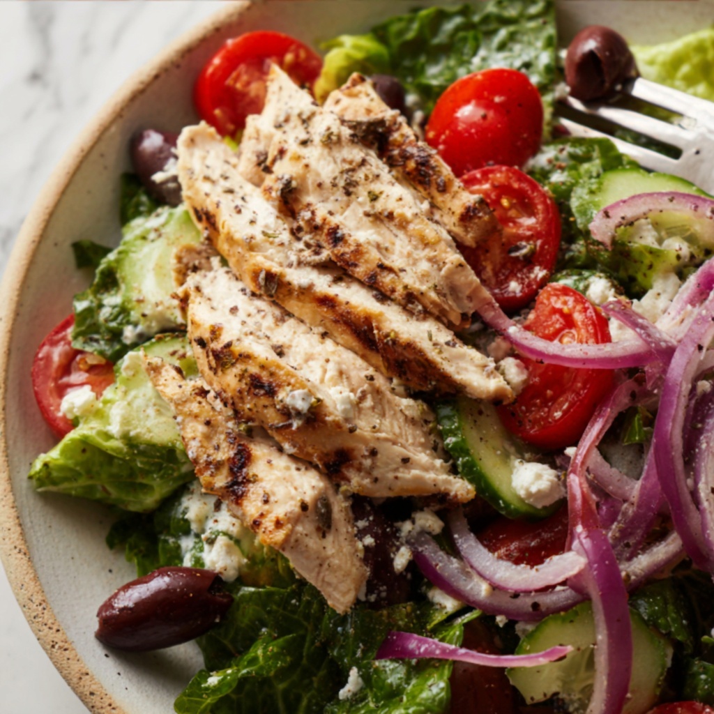 Healthy Greek Chicken Salad Recipe - Recipe Image