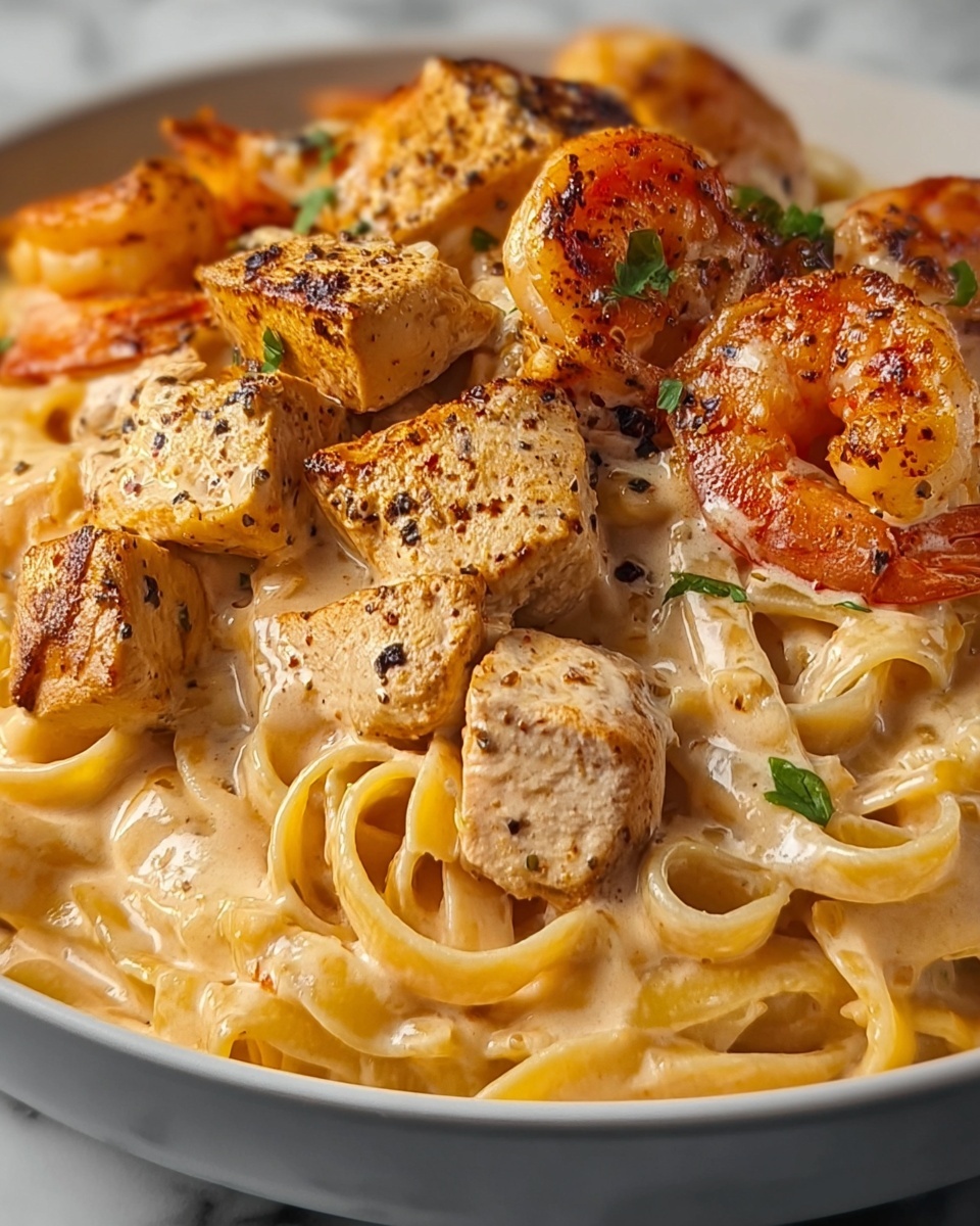 Creamy Cajun Shrimp and Chicken Pasta Recipe - Recipe Image