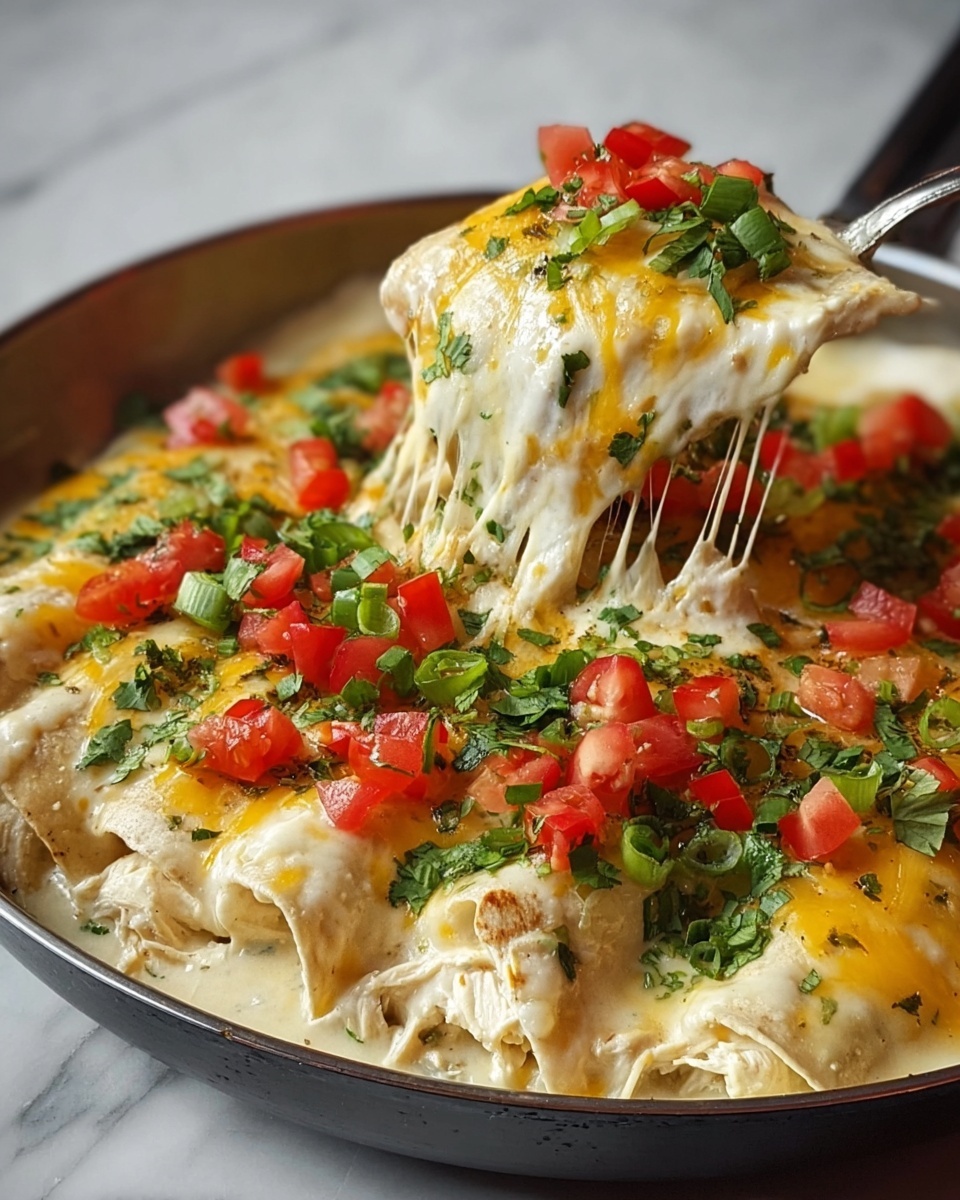 White Chicken Enchilada Skillet Recipe - Recipe Image