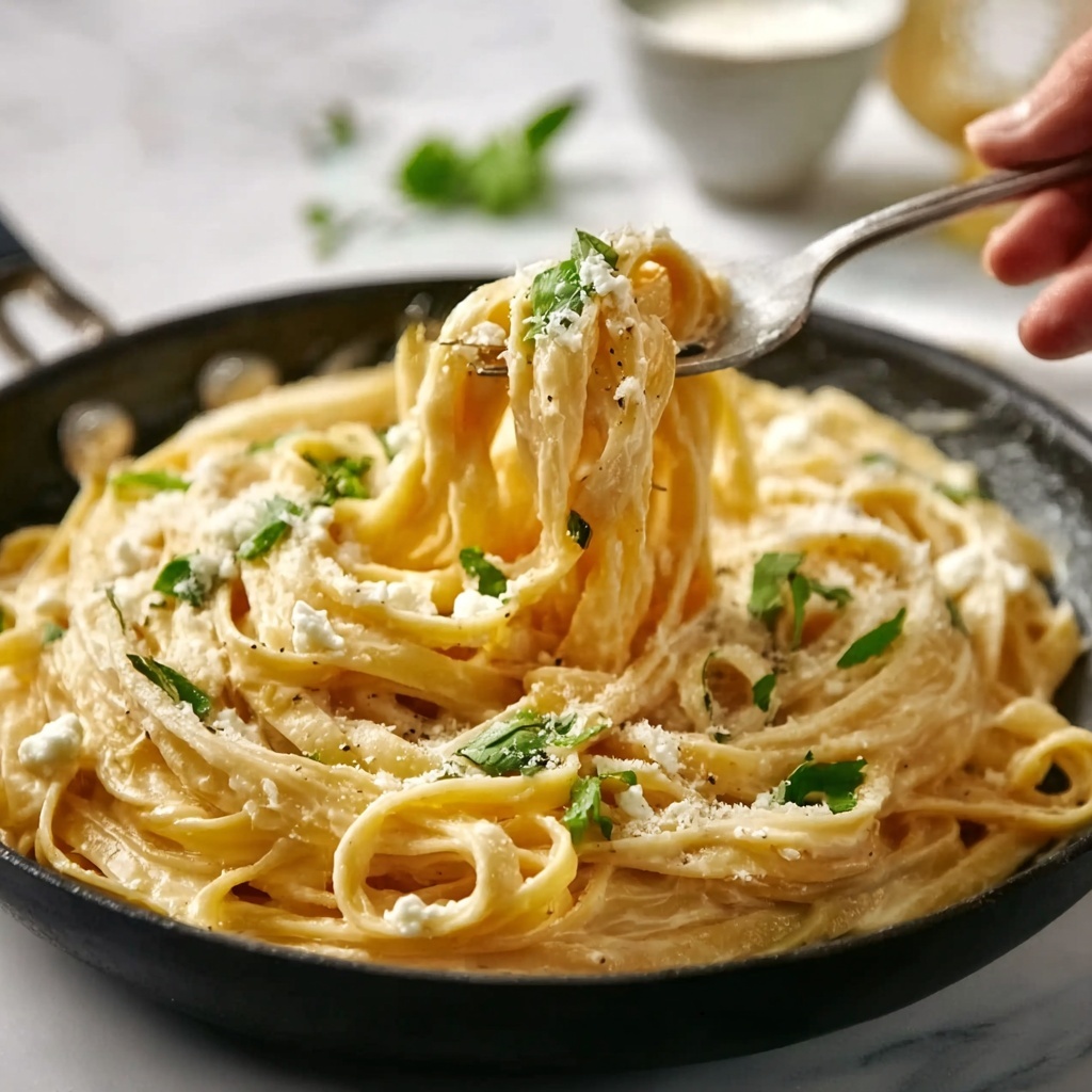 Easy Creamy Pumpkin Alfredo Pasta Recipe - Recipe Image