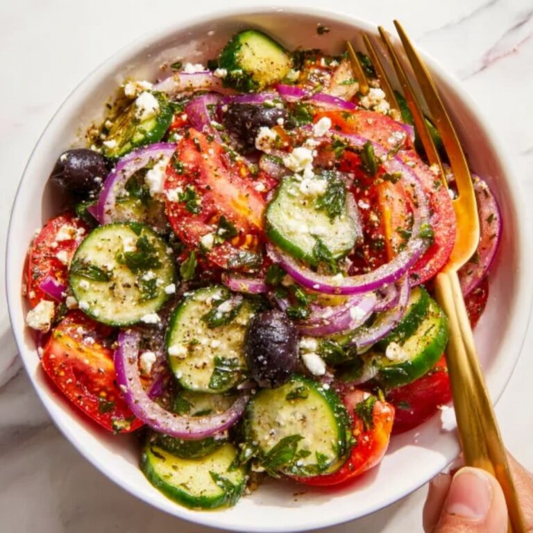 Mediterranean Salad with Feta and Kalamata Olives Recipe