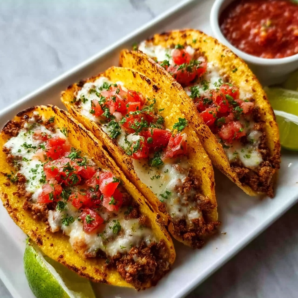 Oven Baked Cheesy Tacos Recipe - Recipe Image