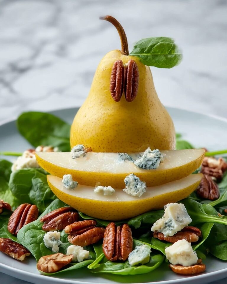 Vertical Pear Blue Cheese Salad Recipe