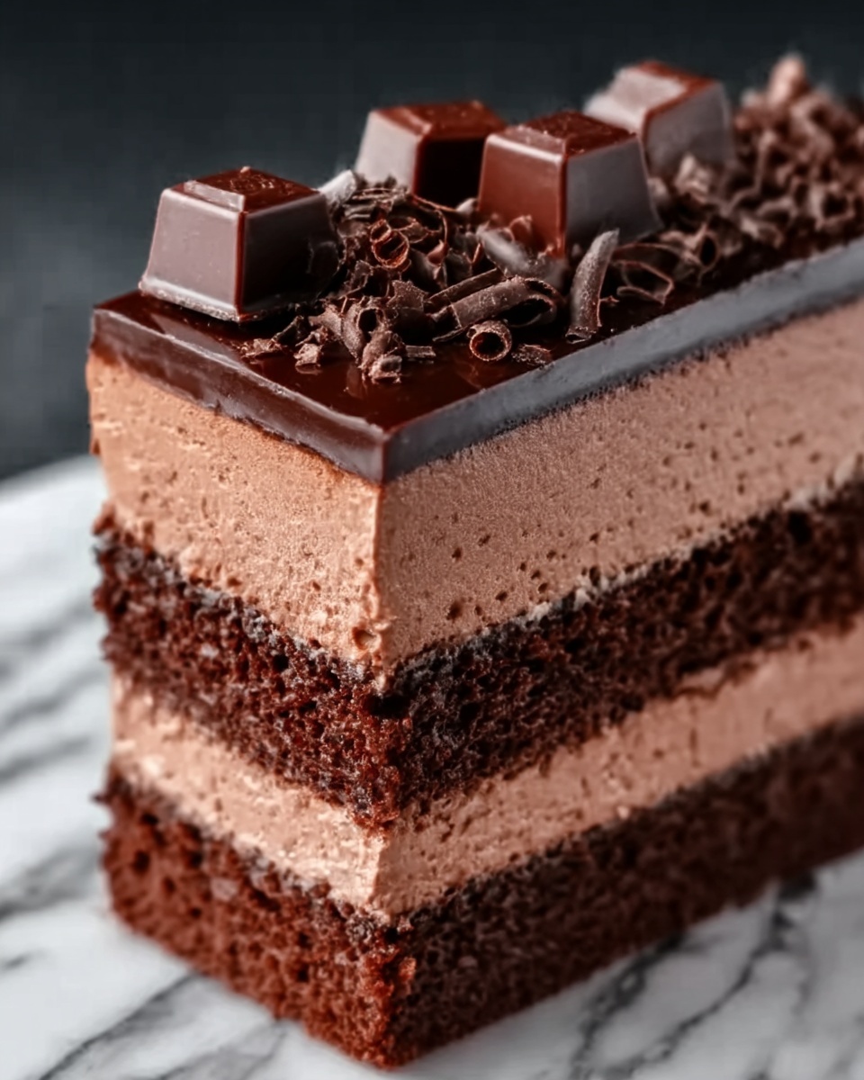 Dark Chocolate Mousse Cake Recipe - Recipe Image