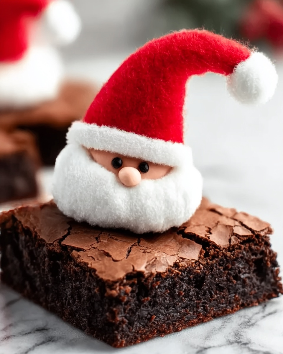 Santa Hat Brownies Recipe - Recipe Image