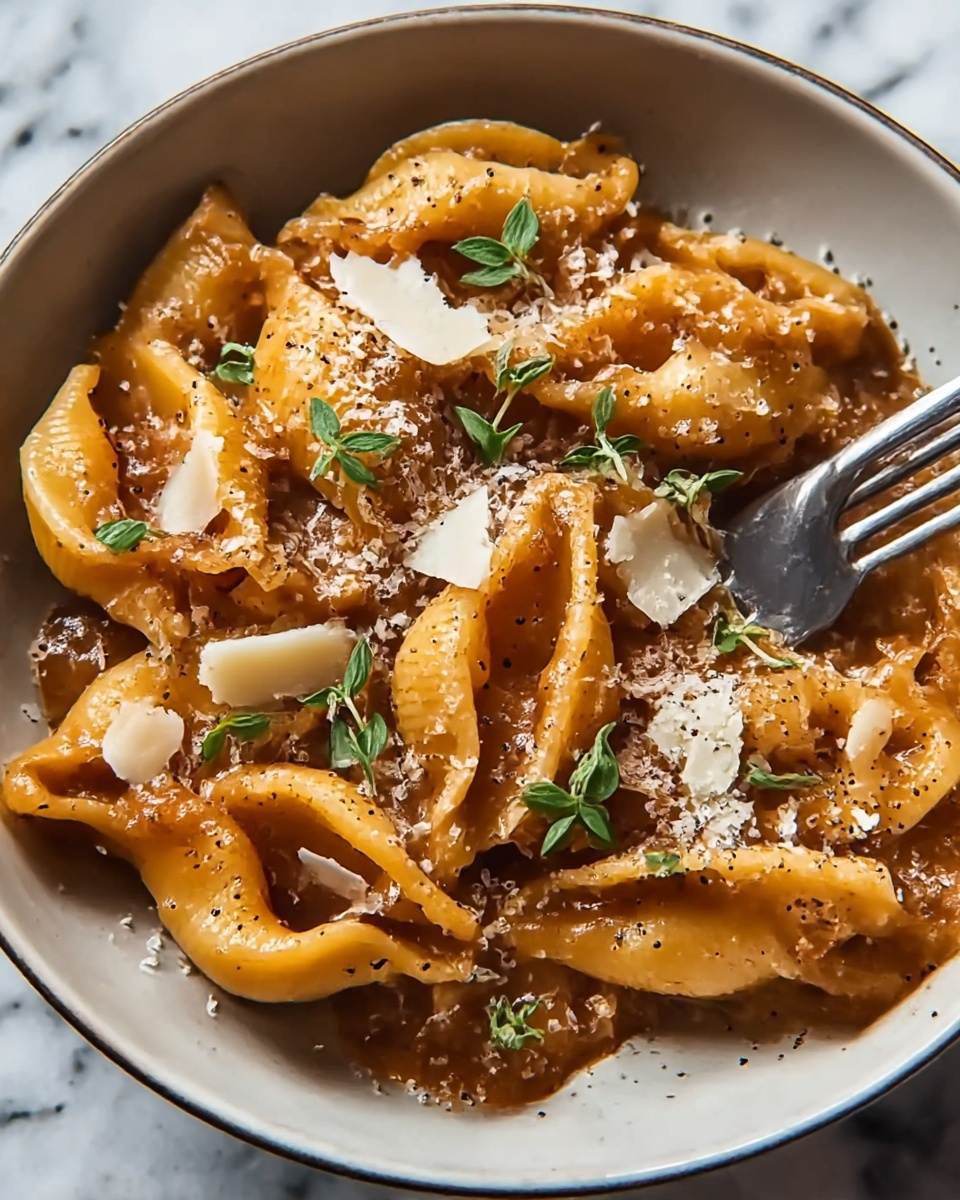 One Pot French Onion Pasta: An Amazing Ultimate Recipe - Recipe Image