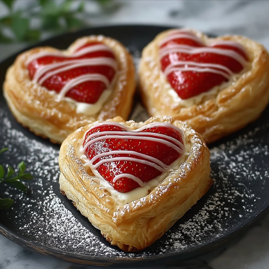 Strawberry Puff Pastry Hearts Recipe - Recipe Image