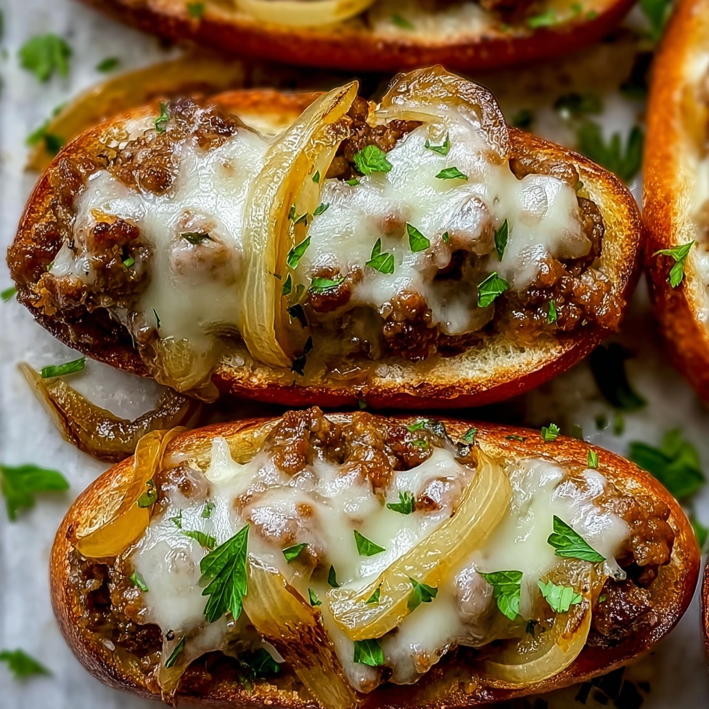 Cheesy French Onion Meatball Subs Recipe - Recipe Image