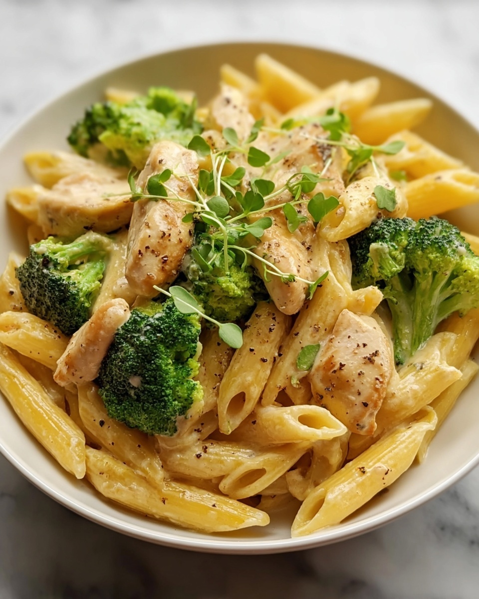 Creamy Broccoli and Chicken Penne Recipe - Recipe Image
