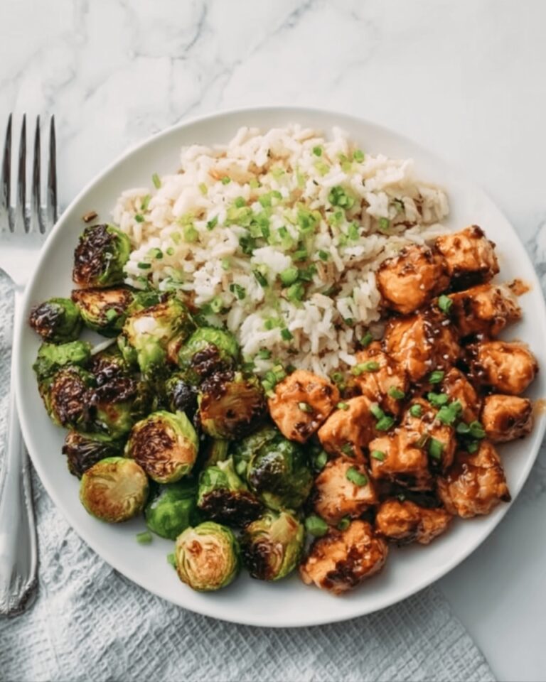 Air Fryer Sweet Chili Chicken and Brussels Sprouts Recipe