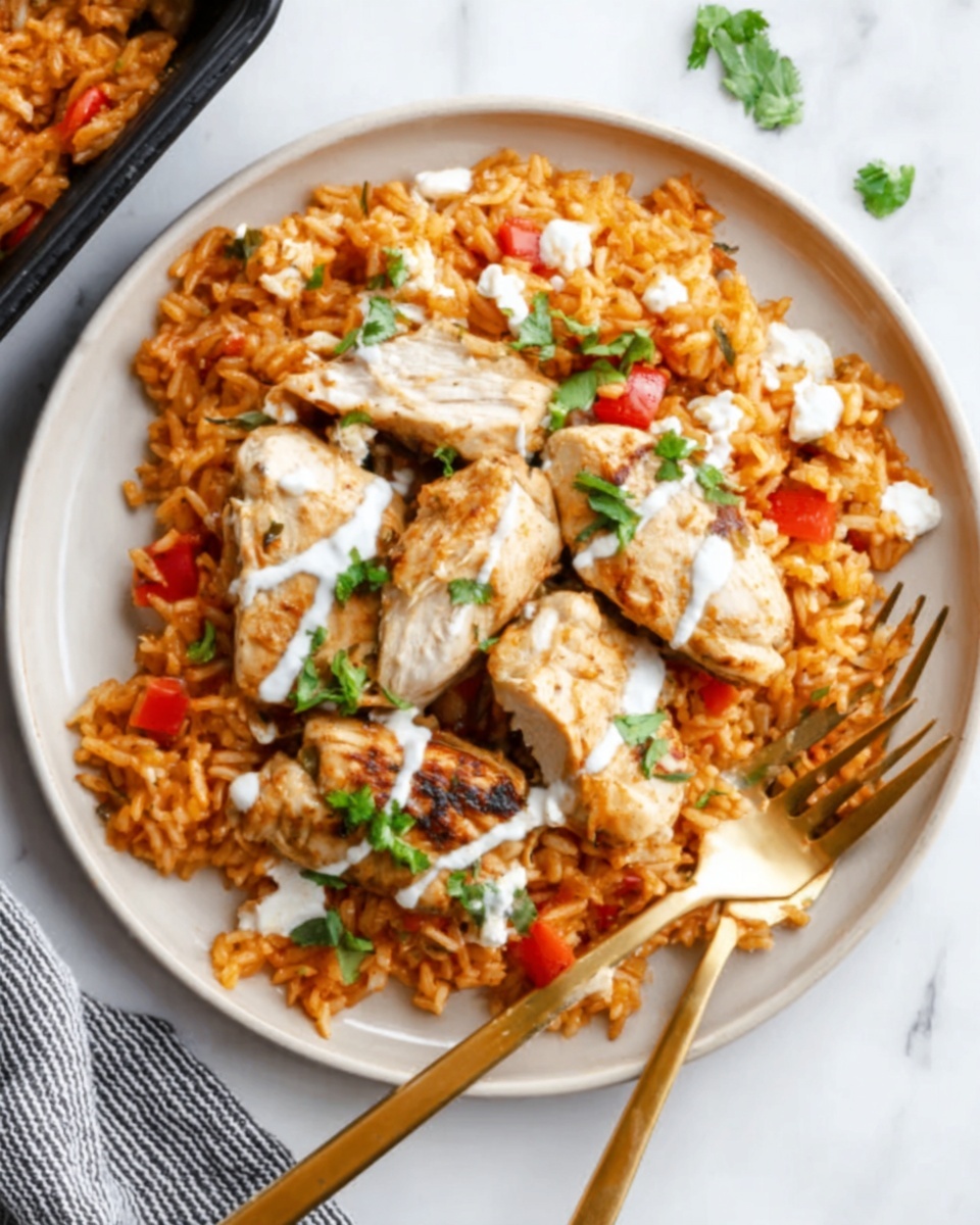 Greek Chicken Orzo Bake Recipe - Recipe Image