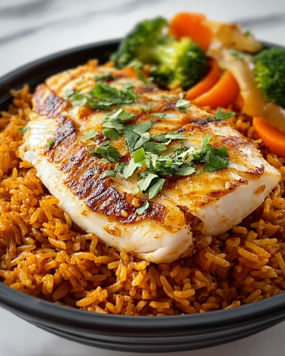 Baked Fish Rice Recipe - Recipe Image