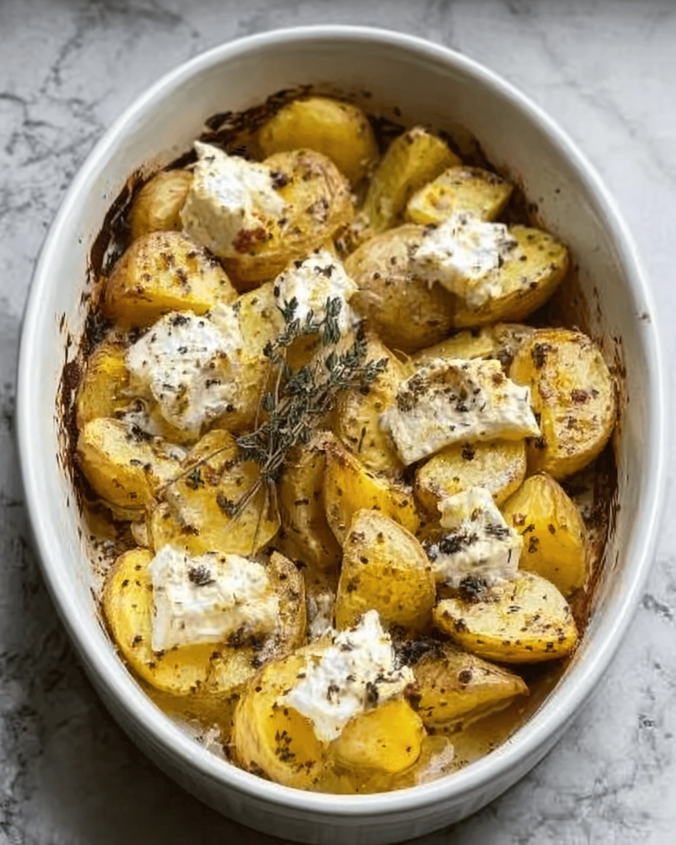 Baked Feta Potatoes Recipe - Recipe Image