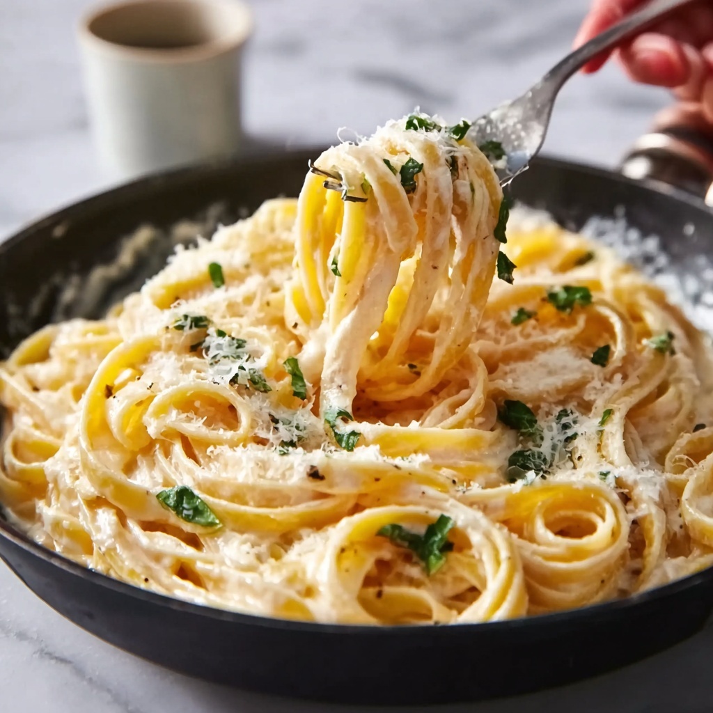 Easy Creamy Pumpkin Alfredo Pasta Recipe - Recipe Image