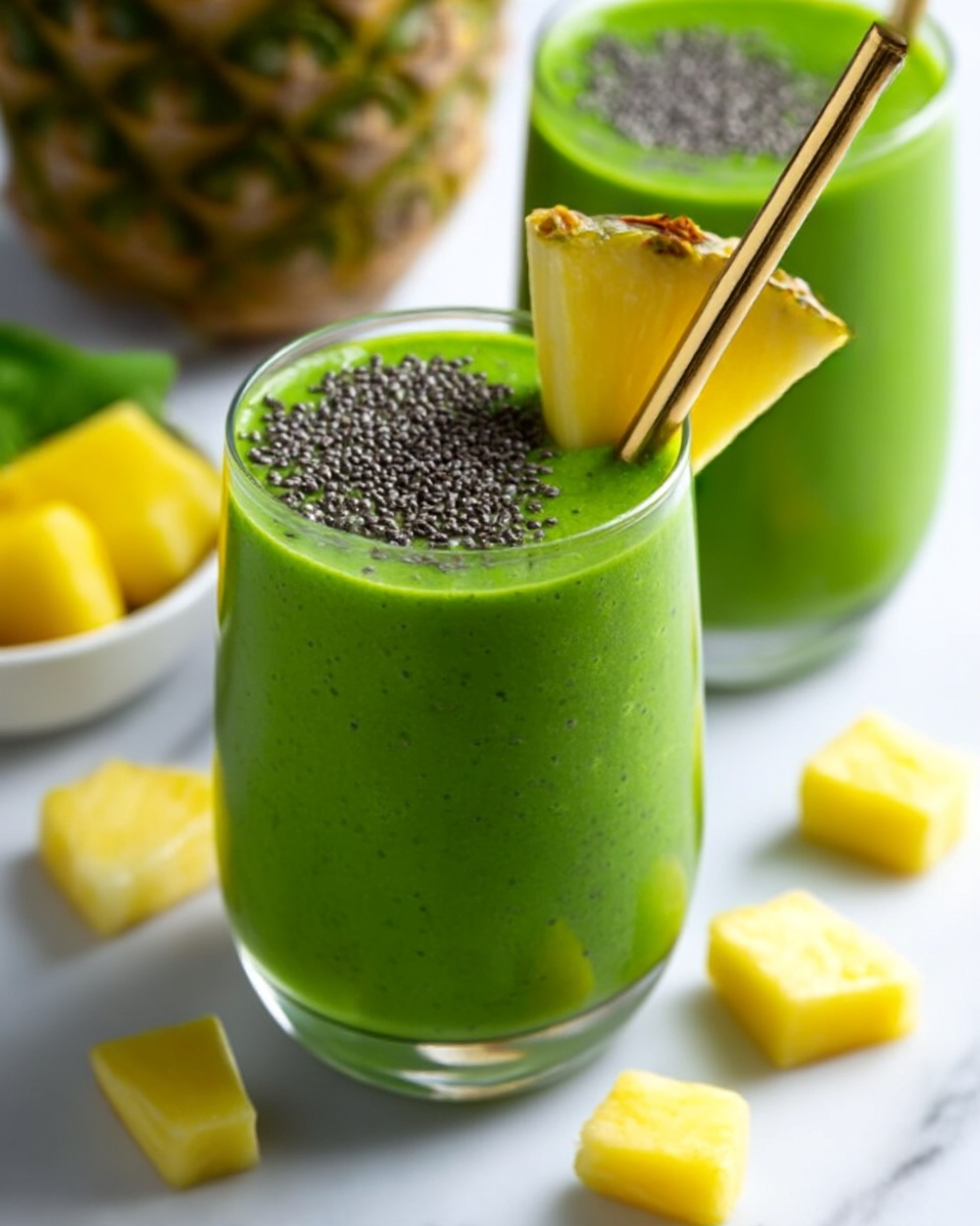 Tropical Green Detox Smoothie Recipe - Recipe Image