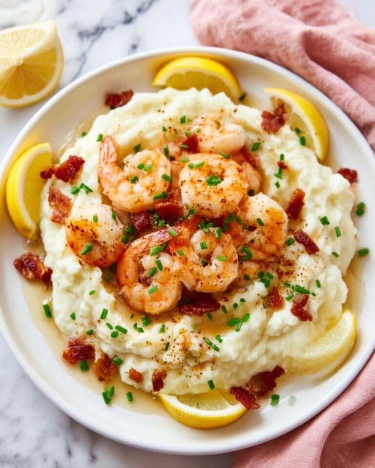 Low Carb Keto Shrimp and Cauliflower Grits Recipe
