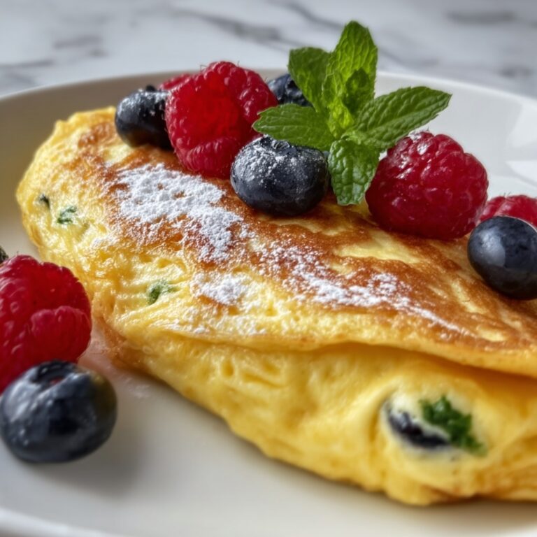 Slovenian Sweet Omelette with Cranberry Jam and Fresh Berries Recipe