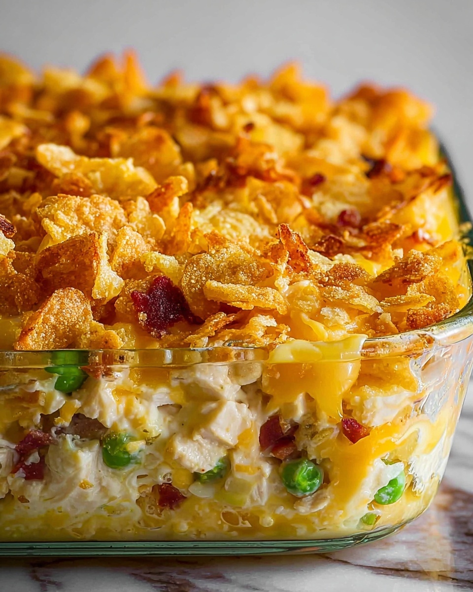 Crispy Hot Chicken Salad Casserole Recipe - Recipe Image