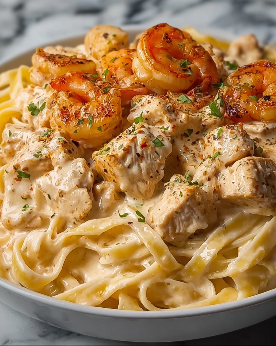 Creamy Cajun Shrimp and Chicken Pasta Recipe - Recipe Image