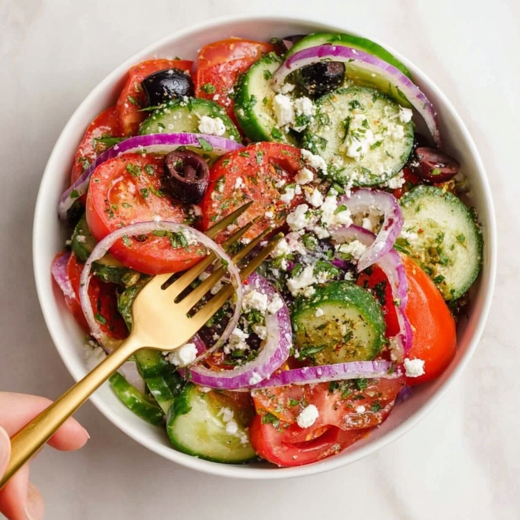 Mediterranean Salad with Feta and Kalamata Olives Recipe - Recipe Image