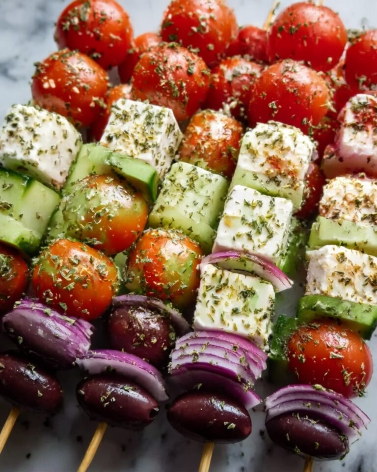 Greek Salad Skewers: A Fresh, Flavorful Bite-Sized Treat Recipe