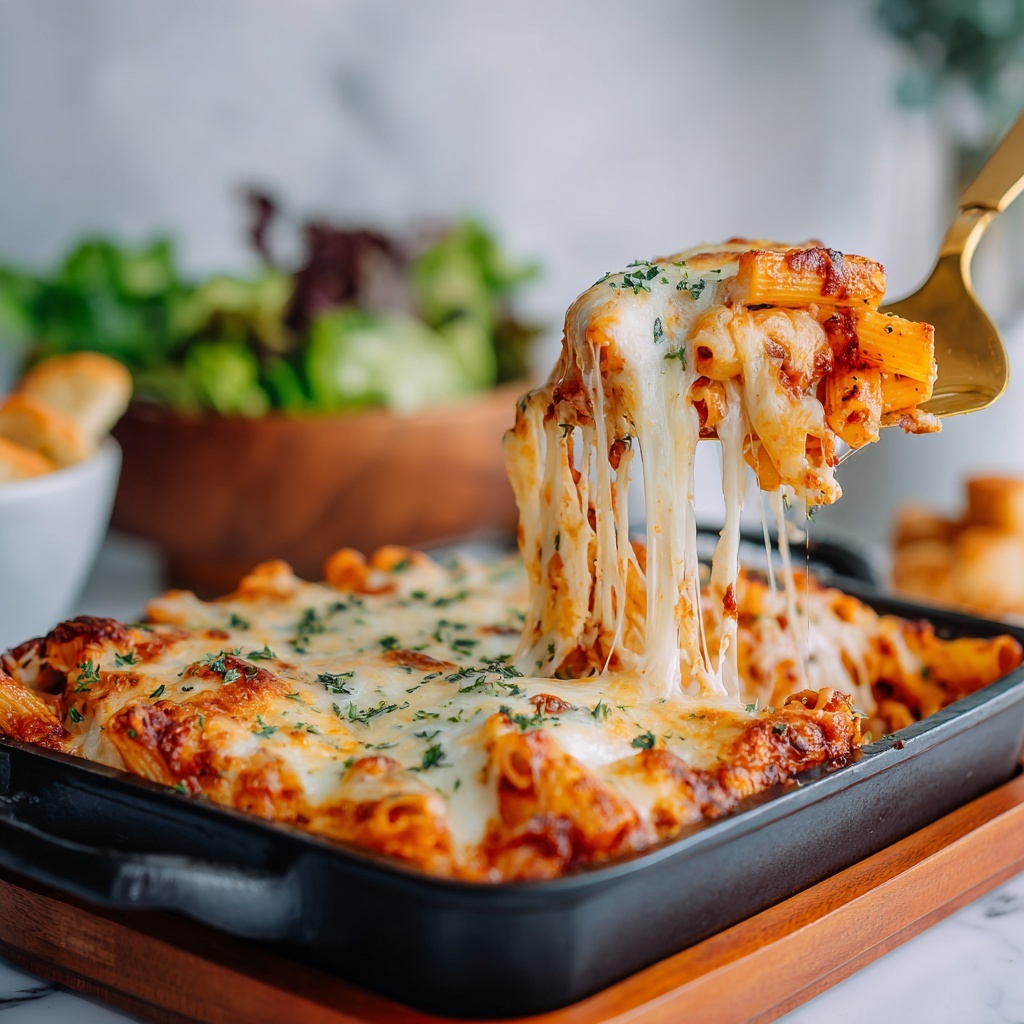 Cheesy Baked Rigatoni Recipe - Recipe Image