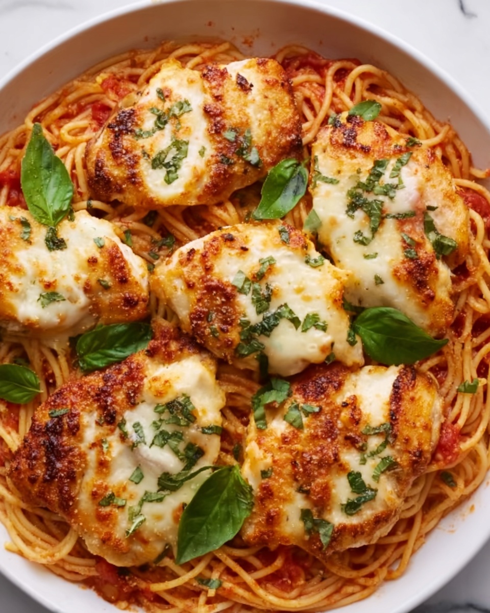 One-Pot Chicken Parmesan Pasta Recipe - Recipe Image